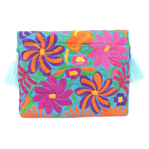 Handmade Boho Crossbody Purse Tassel Embroidered - Picture 2 of 3